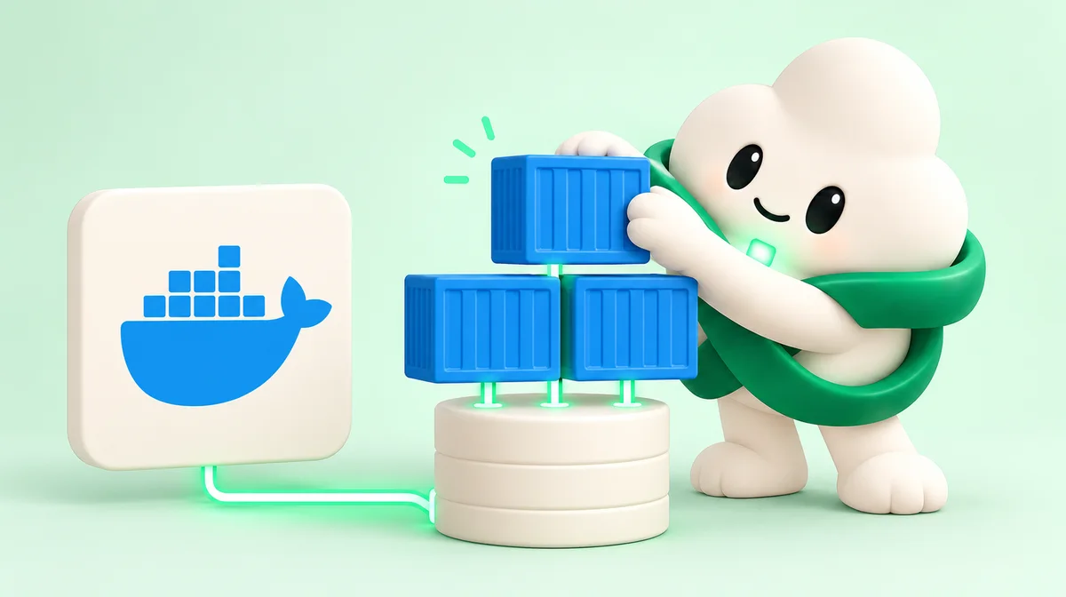 Elo organiza containers Docker conectados a uma base de armazenamento persistente