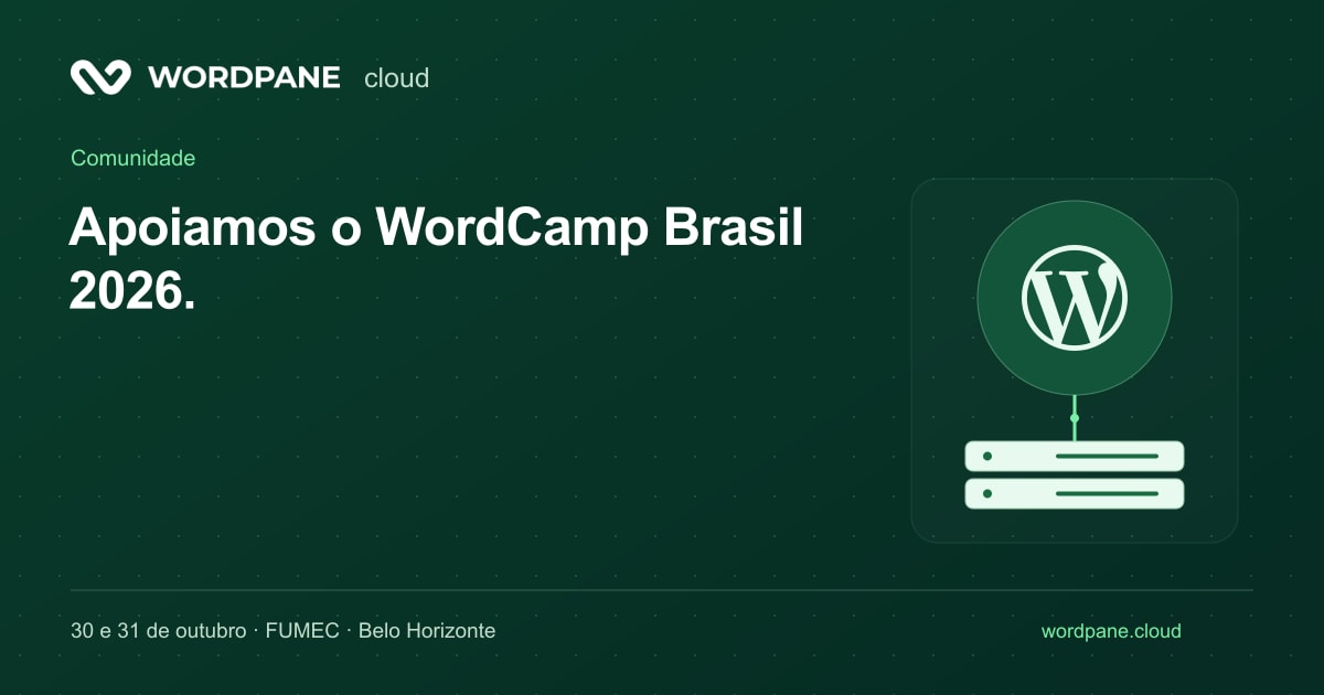 Article cover: WordPane Cloud is an official sponsor of WordCamp Brasil 2026 — WordPane Cloud